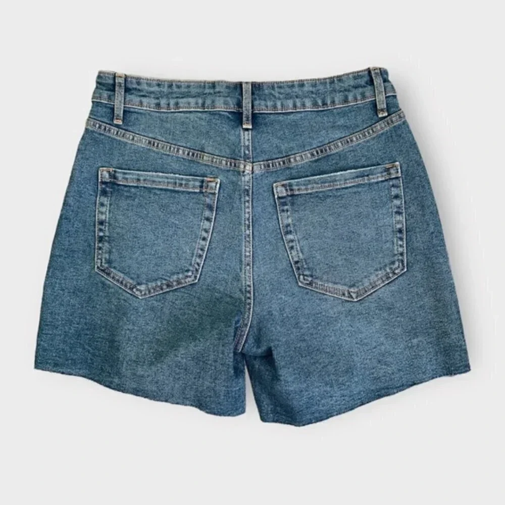 George Distressed Jean Shorts